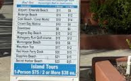 St. Thomas taxi rates 2025